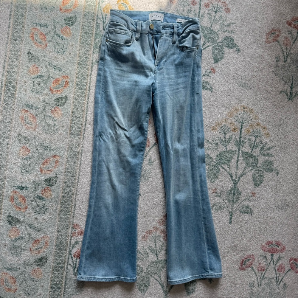 Frame Denim Light Blue Flare Jeans